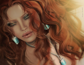 Картинка 3д+графика portraits+ портрет волосы