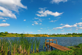 Картинка природа реки озера небо река камыш