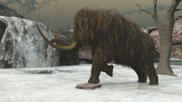 Картинка 3д+графика animals+ животные мамонт