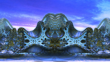 Картинка 3д+графика fractal+ фракталы фон цвета узор