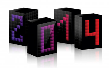 Картинка праздничные 3д+графика+ новый+год кубики