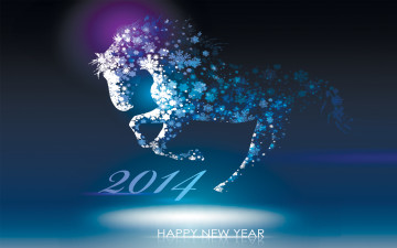 Картинка праздничные векторная+графика+ новый+год лошадь снежинки