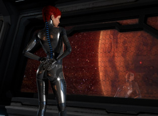 Картинка 3д+графика фантазия+ fantasy девушка рыжая фон взгляд