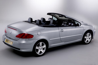 Картинка автомобили peugeot 307 cc uk-spec серый