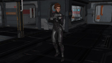 Картинка 3д+графика фантазия+ fantasy девушка оружие фон взгляд