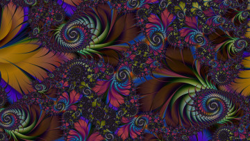 Картинка 3д+графика фракталы+ fractal фон цвета узор