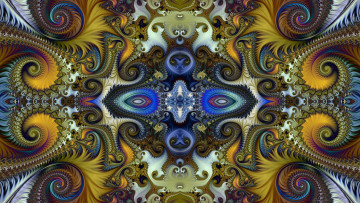 Картинка 3д+графика фракталы+ fractal узор фон цвета