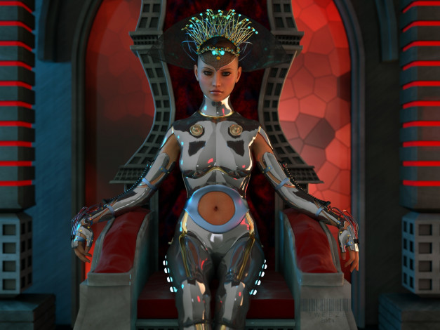 Обои картинки фото 3д графика, люди , people, фон, взгляд, девушка, кресло