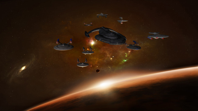 Обои картинки фото космос, арт, космический, корабль, звезды, вселенная