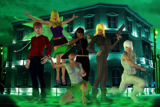 Обои картинки фото 3д графика, эльфы , elves, оружие, девушки, мальчики