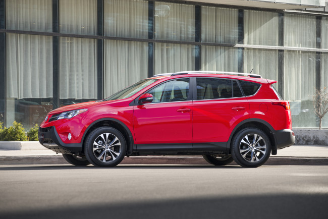 Обои картинки фото автомобили, toyota, красный, anniversary, 50th, rav4, 2015г