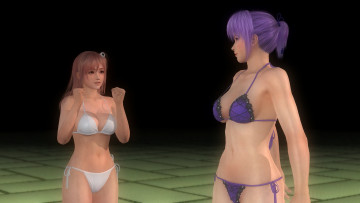 обоя видео игры, dead or alive 5, фон, взгляд, девушки, honoka, and, ayane