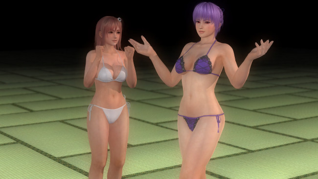 Обои картинки фото видео игры, dead or alive 5, девушки, honoka, and, ayane, фон, взгляд