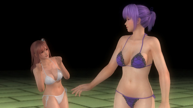 Обои картинки фото видео игры, dead or alive 5, honoka, and, ayane, фон, девушки, взгляд