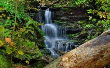 Картинка природа водопады поток камни