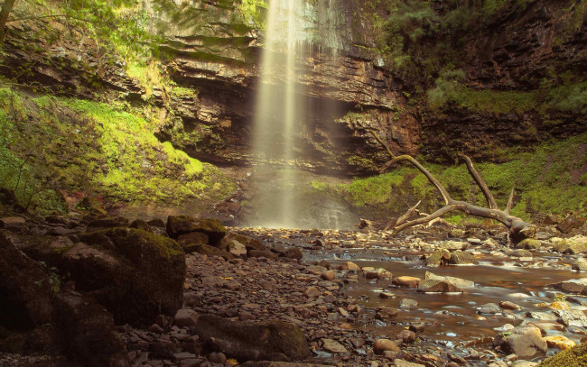 Обои картинки фото природа, водопады, камни, поток