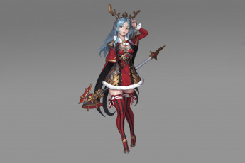 Картинка аниме оружие +техника +технологии фон взгляд девушка