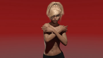 Картинка 3д+графика люди+ people фон взгляд девушка