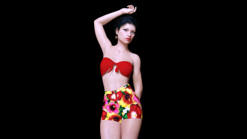 Картинка 3д+графика люди+ people фон взгляд девушка