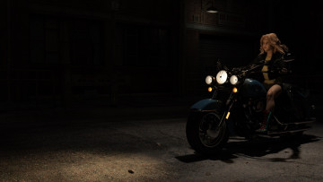 Картинка 3д+графика люди-авто мото+ people-+car+ +moto девушка фон взгляд