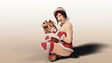 Картинка 3д+графика праздники+ holidays фон взгляд девушка