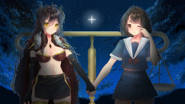 Картинка аниме unknown +другое+ взгляд фон девушки