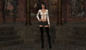 Картинка 3д+графика люди+ people взгляд девушка фон