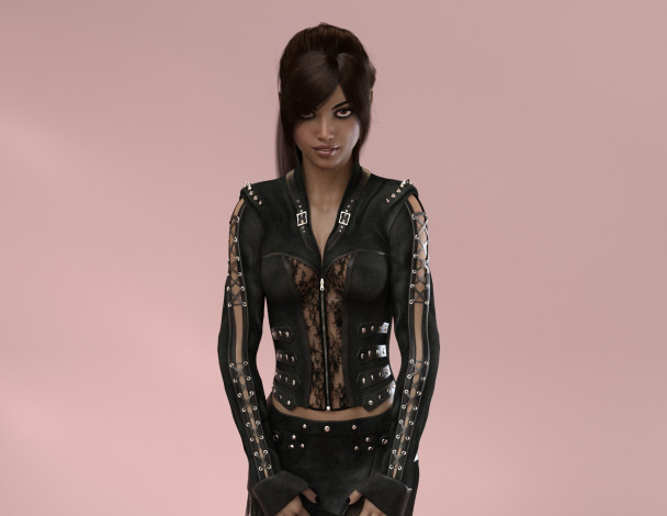 Обои картинки фото 3д графика, люди , people, фон, взгляд, девушка