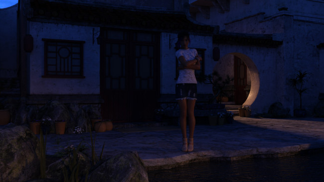 Обои картинки фото 3д графика, люди , people, фон, взгляд, девушка