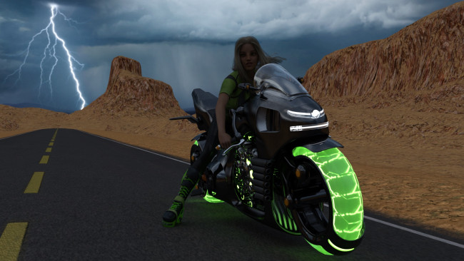 Обои картинки фото 3д графика, люди-авто, мото , people- car ,  moto, фон, взгляд, девушка