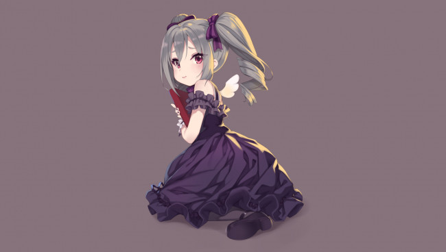 Обои картинки фото аниме, idolm@ster, девушка, взгляд, фон