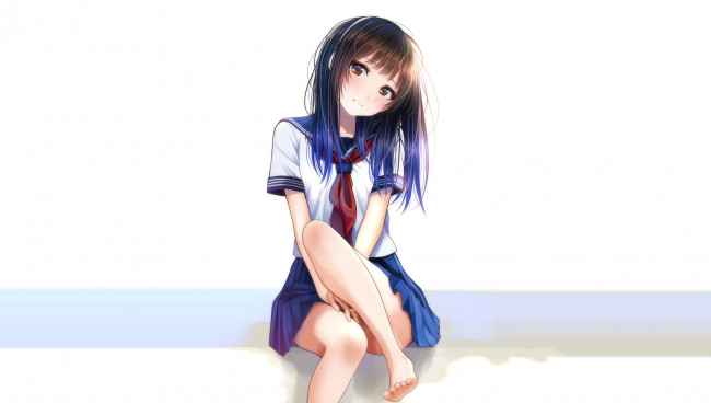 Обои картинки фото аниме, unknown,  другое , девушка, фон, взгляд