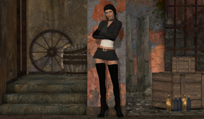 Обои картинки фото 3д графика, люди , people, фон, взгляд, девушка