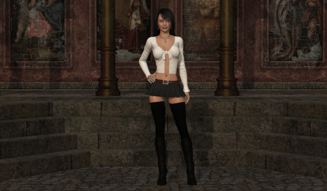 Обои картинки фото 3д графика, люди , people, взгляд, девушка, фон