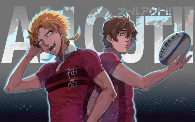 Обои картинки фото аниме, all out, парни
