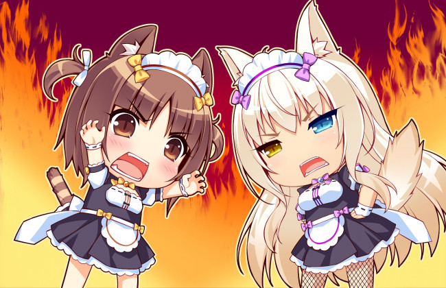 Обои картинки фото аниме, nekopara, некопара