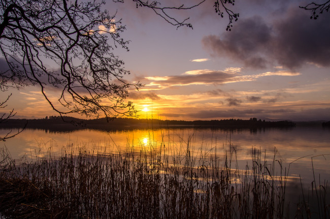 Обои картинки фото природа, восходы, закаты, простор