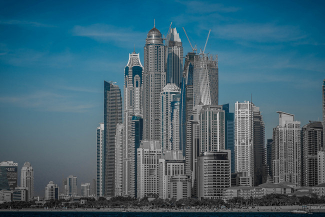 Обои картинки фото dubai, города, дубай , оаэ, небоскребы, панорама