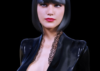 Картинка 3д+графика портрет+ portraits фон взгляд девушка