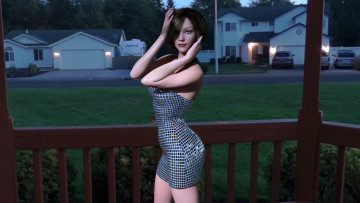 Картинка 3д+графика люди+ people девушка взгляд фон