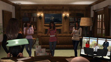 Картинка 3д+графика люди+ people девушки взгляд фон