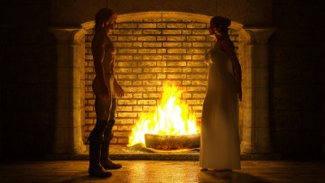 Картинка 3д+графика романтика+ romantics фон взгляд девушка