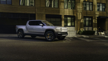 Картинка rivian+r1t автомобили -unsort электромобиль пикап джип suv rivian r1t