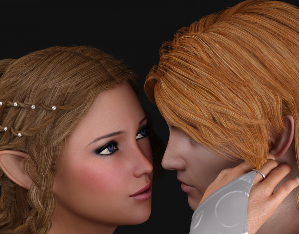 Обои картинки фото 3д графика, эльфы , elves, фон, взгляд, девушки