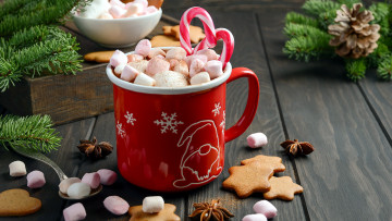 Картинка праздничные угощения маршмеллоу карамель печенье