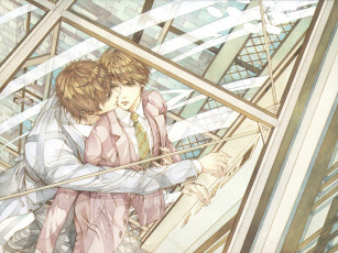 Картинка аниме unknown +другое+ парни лифт