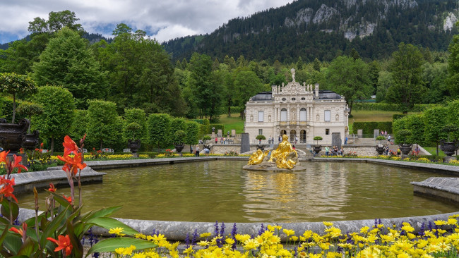 Обои картинки фото linderhof castle, города, замки германии, linderhof, castle