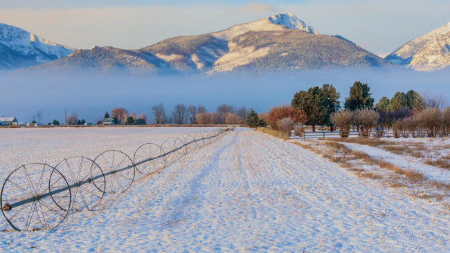 Обои картинки фото природа, зима, снег, сугробы, горы