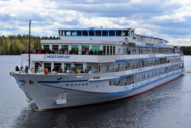 Обои картинки фото россия, корабли, теплоходы, теплоход, река, круиз