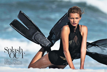 Картинка девушки edita+vilkeviciute модель наряд ласты